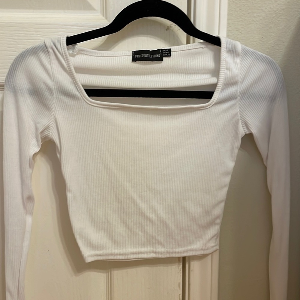 Pretty Little Thing box neck long sleeve shirt